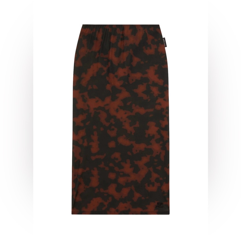 Courreges Tortoiseshell Effect Midi Skirt